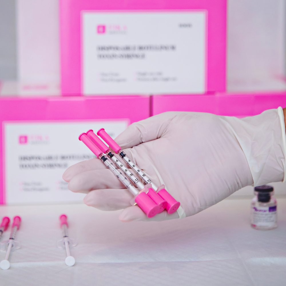 Fika Tox Syringe – Compatible with Botox, Letybo, Nuceiva, Xeomin – Box of 100, 0.3ml, 31G x 8mm fixed needle